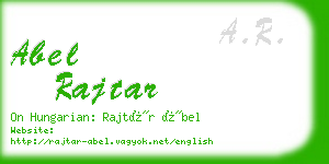 abel rajtar business card